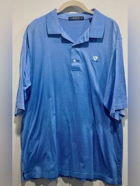 Carnoustie Golf Polo Shirt Mens XL Blue Mercerized Cotton Plainfield CC NJ